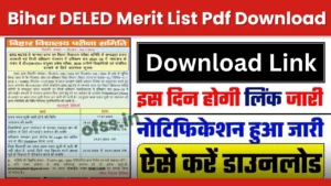 Bihar DELED Merit List Pdf Download Deledbihar.com