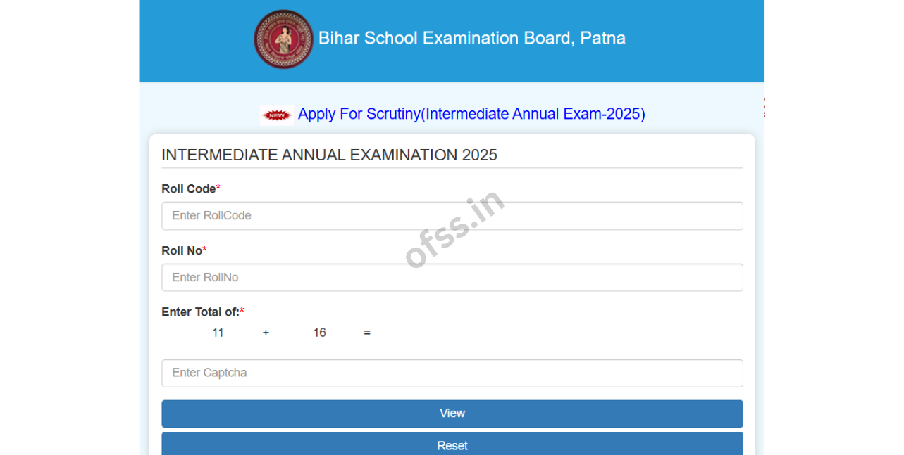 Www biharboardonline com 2025 12th Result