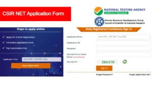 CSIR NET Application Form