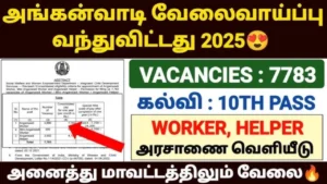 TN Anganwadi Recruitment 2025