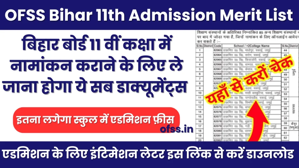 OFSS-Bihar-11th-Admission-2026-Merit-List-Check