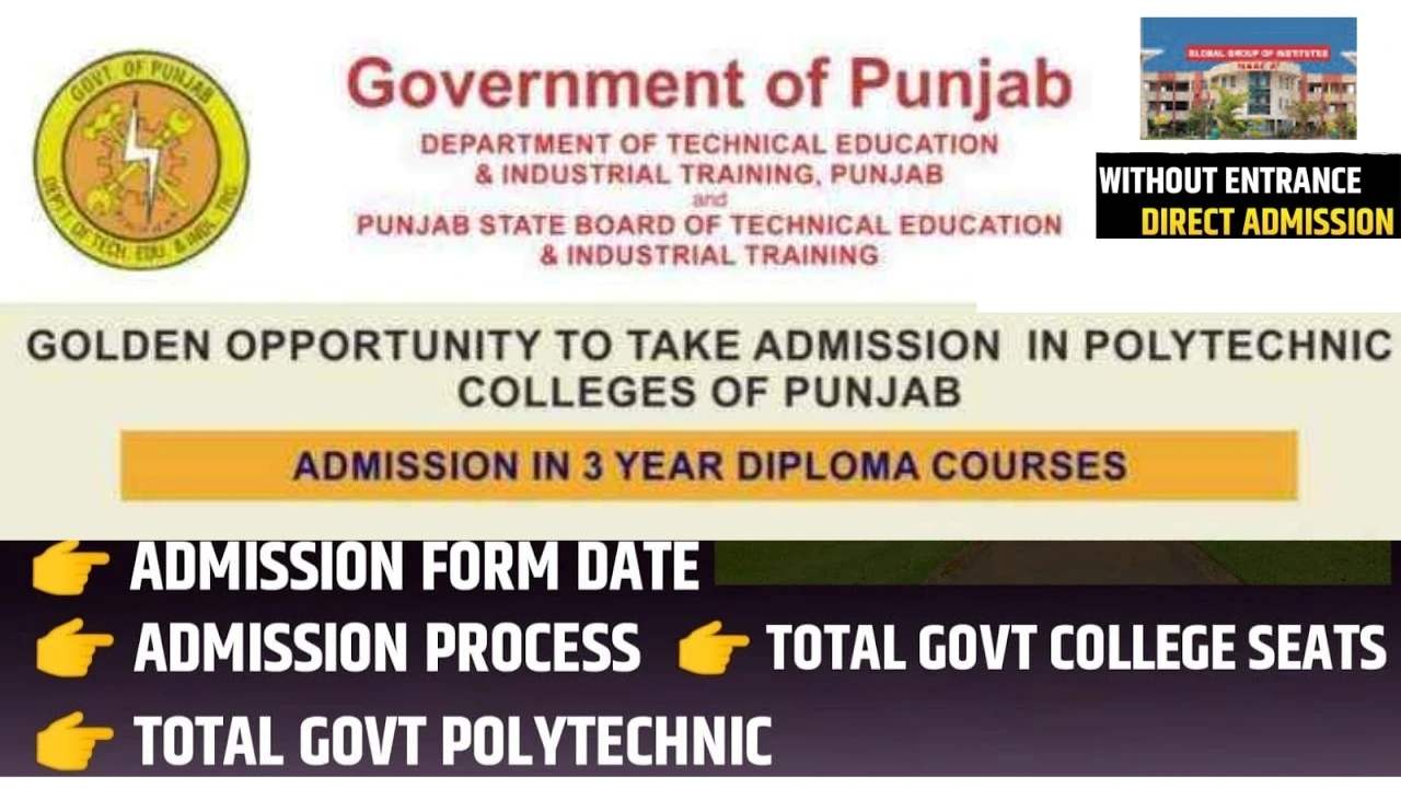Punjab Polytechnic Admission 2026: Application Form Apply Dates ...