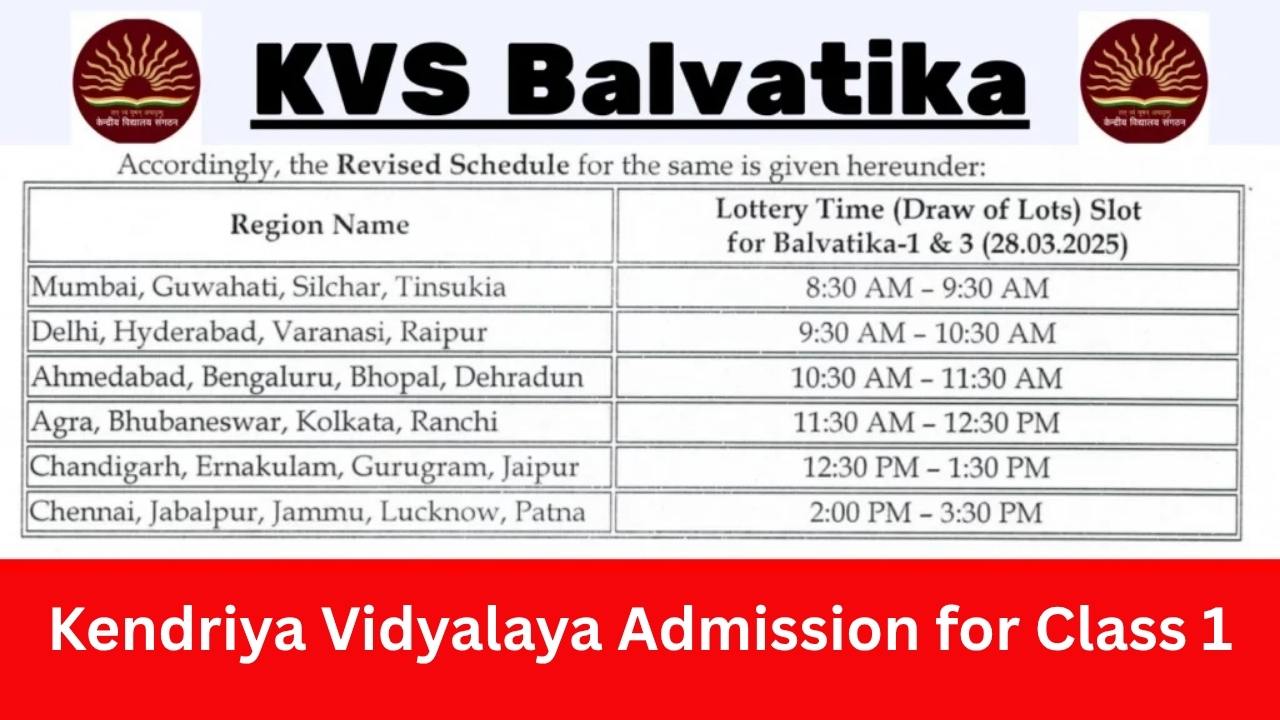 Kendriya Vidyalaya Admission 2026-27 for Class 1 Merit List Download at kvsonlineadmission.kvs.gov.in 1 kendriya vidyalaya admission 2026-27 for class 1